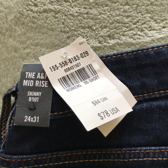 Lot of 2 Abercrombie Midrise Skinny boot - Picture 3 of 4